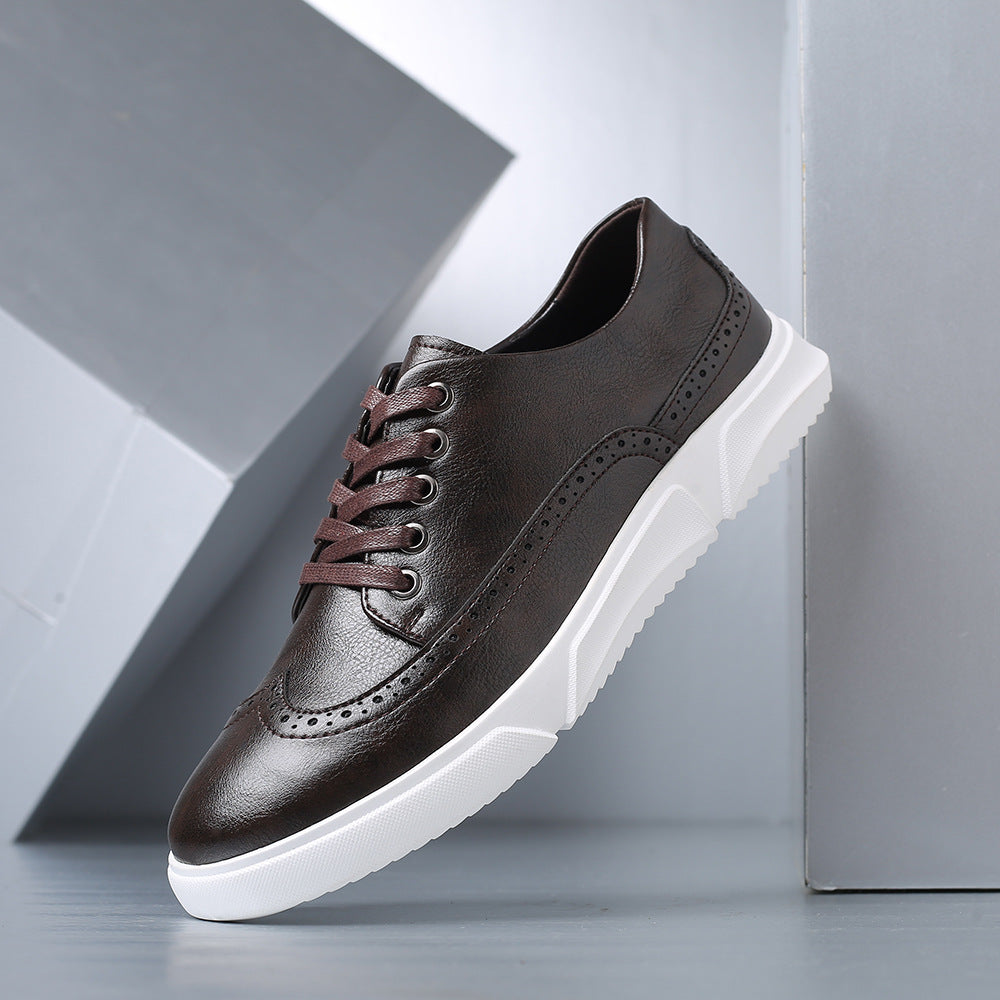Heren Leren Sneakers Comfortabel en Stijlvol voor Dagelijks Gebruik