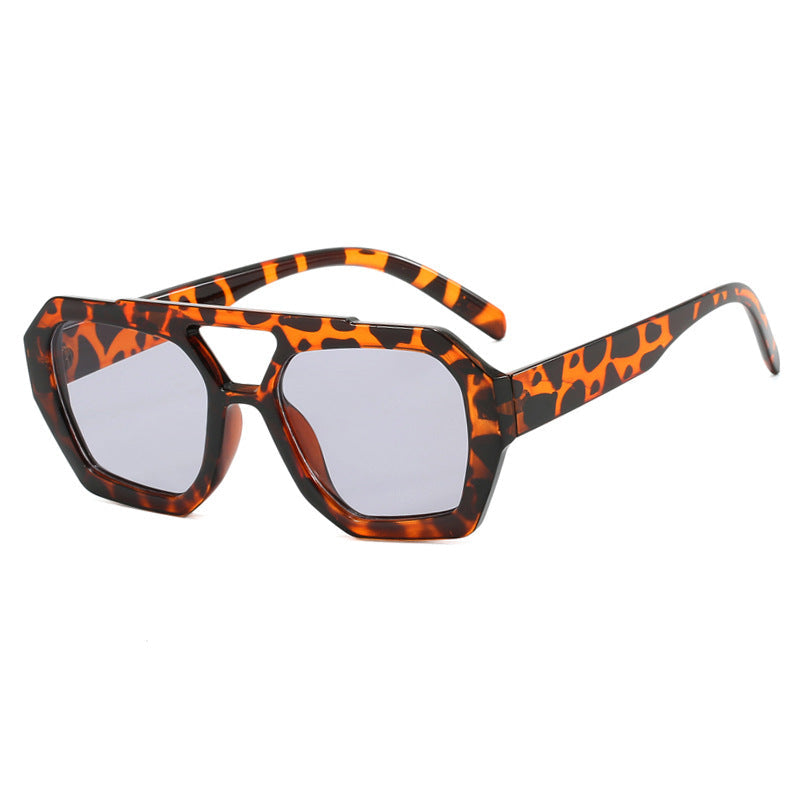 Dames Zonnebril Luipaardprint Groot Modieus Model