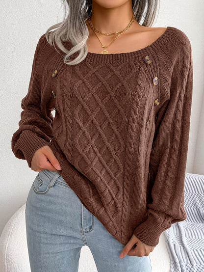 Dames Gebreide Trui Comfortabele Pasvorm Elegant