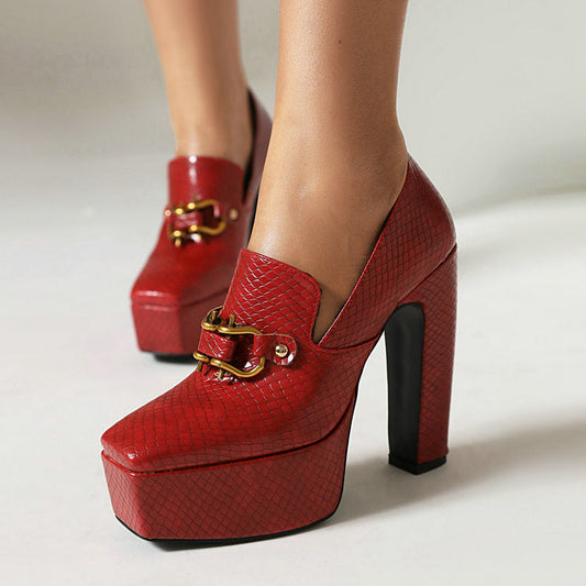 Dames Hakken met Platform en Blokhak Elegante Stijl - StudioMarella