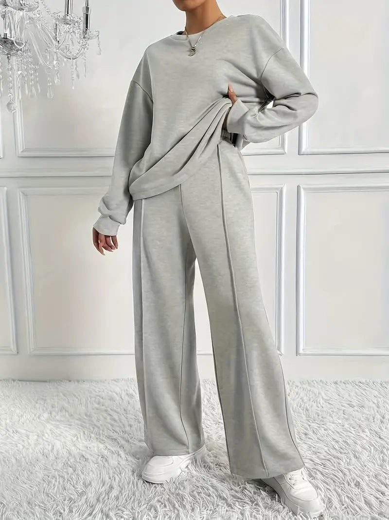Zachte Dames Loungewear Set Comfortabele Pasvorm
