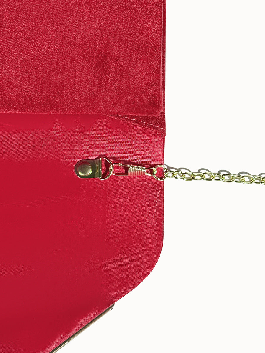 Fluwelen Avondclutch Suède Look Elegant