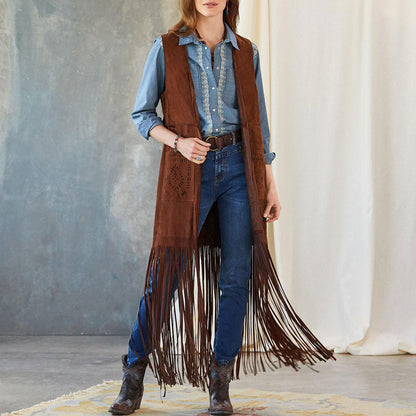 Dames Gilet Lang Model