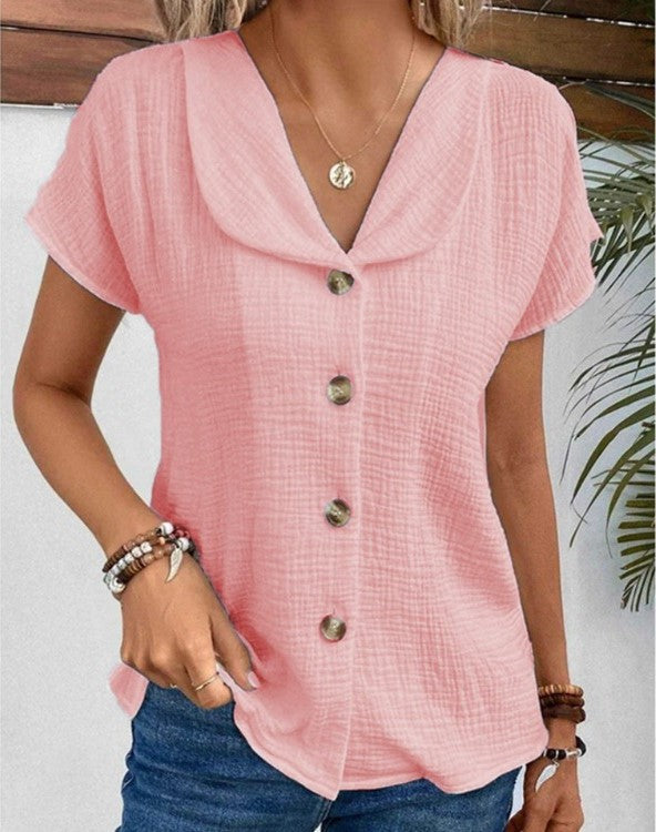 Dames Top Luchtige Zomerkleding Comfortabele Casual Stof