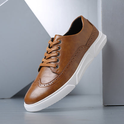 Heren Leren Sneakers Comfortabel voor Dagelijks Gebruik