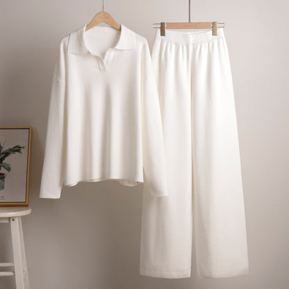Dames Loungewear Set - Zacht Gebreid Oversized Sweat Set