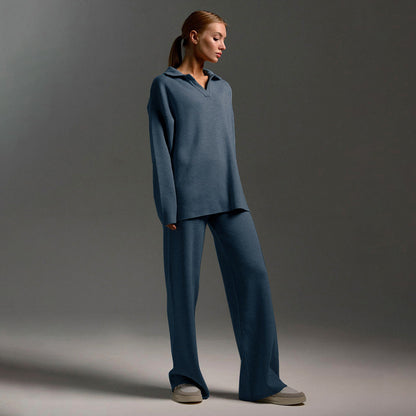 Dames Loungewear Set - Zacht Gebreid Oversized Sweat Set