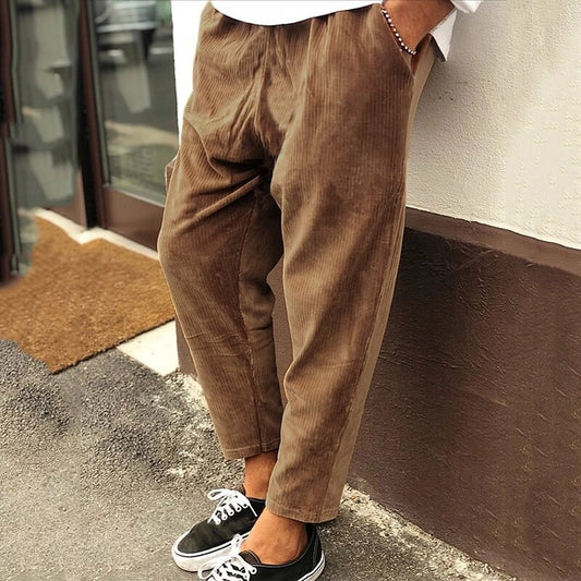 Comfortabele Herenbroek Corduroy Casual Stijl - StudioMarella