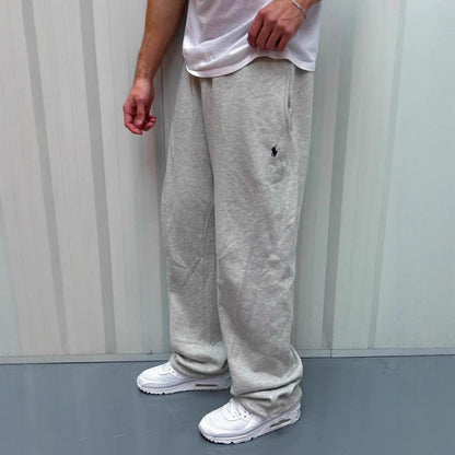 Heren Fleece Joggingbroek Zwart Comfortabel met Zijzakken