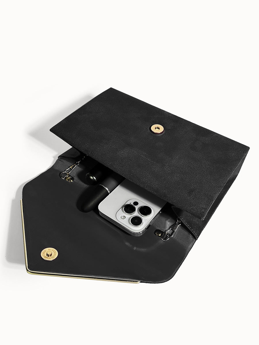 Fluwelen Avondclutch Suède Look Elegant