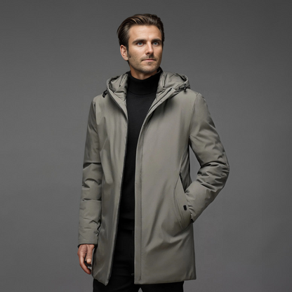 Heren Winterjas Slim Fit met Afneembare Capuchon