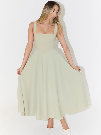 Dames Midi-jurk Elegante Stijl Italiaanse Invloed