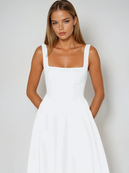Dames Midi-jurk Elegante Stijl Italiaanse Invloed