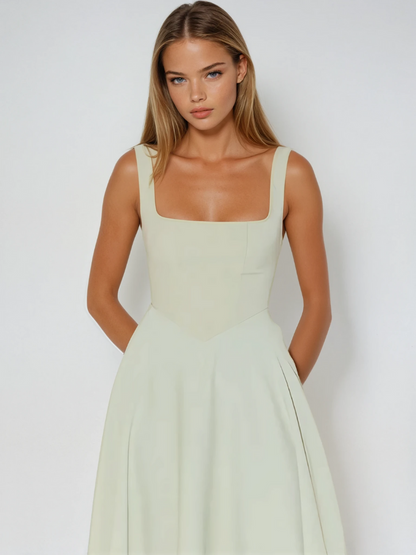 Dames Midi-jurk Elegante Stijl Italiaanse Invloed