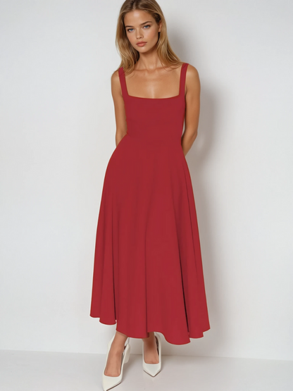 Dames Midi-jurk Elegante Stijl Italiaanse Invloed