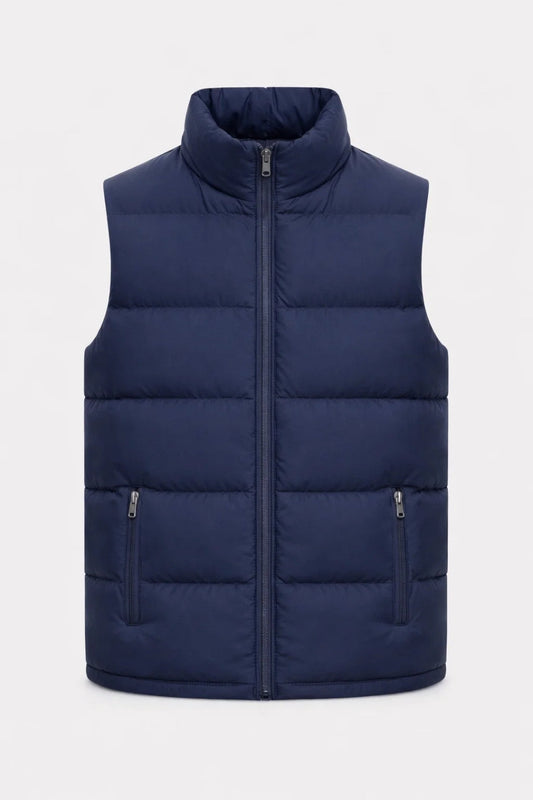 Heren Bodywarmer Casual Opstaande Kraag Voor Lente - StudioMarella