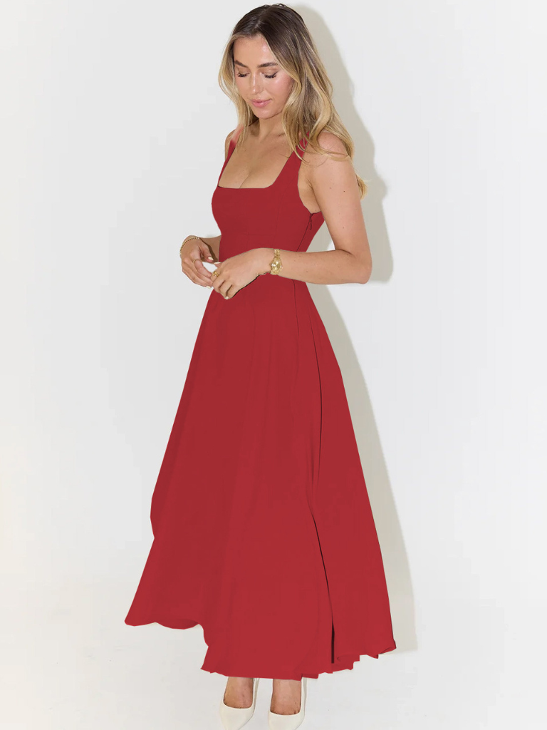 Dames Midi-jurk Elegante Stijl Italiaanse Invloed