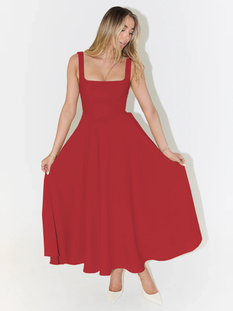 Dames Midi-jurk Elegante Stijl Italiaanse Invloed