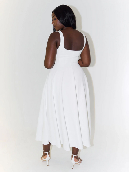 Dames Midi-jurk Elegante Stijl Italiaanse Invloed