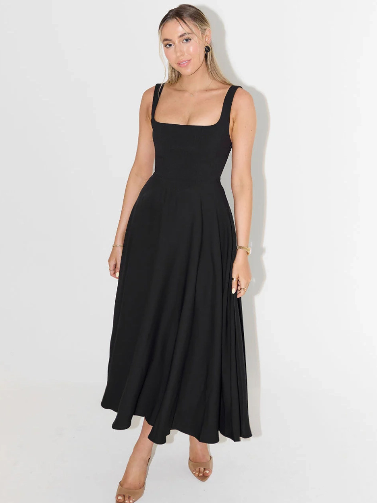 Dames Midi-jurk Elegante Stijl Italiaanse Invloed