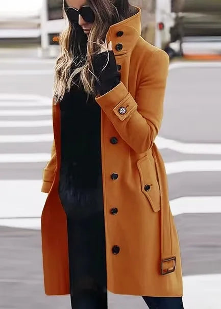 Dames Regenjas Waterdicht Lange Trenchcoat met Ceintuur - StudioMarella