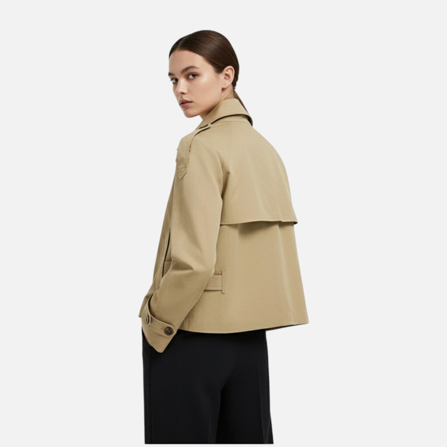 Dames Trenchcoat Kort Chic en Tijdloos