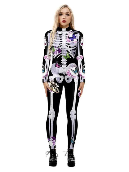 Skelet Bloemen Kostuum Dames Halloween - StudioMarella