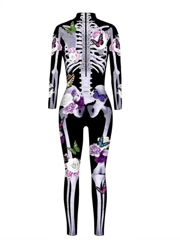Skelet Bloemen Kostuum Dames Halloween