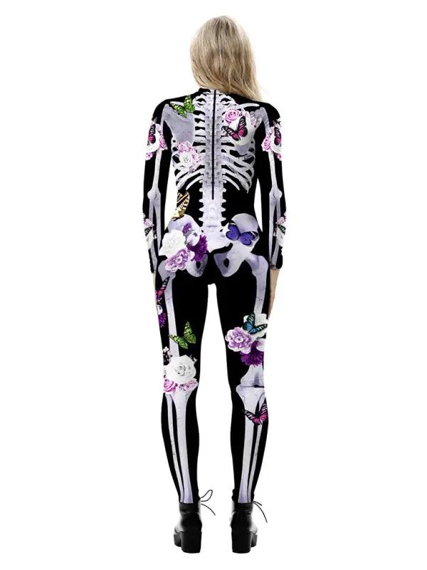 Skelet Bloemen Kostuum Dames Halloween