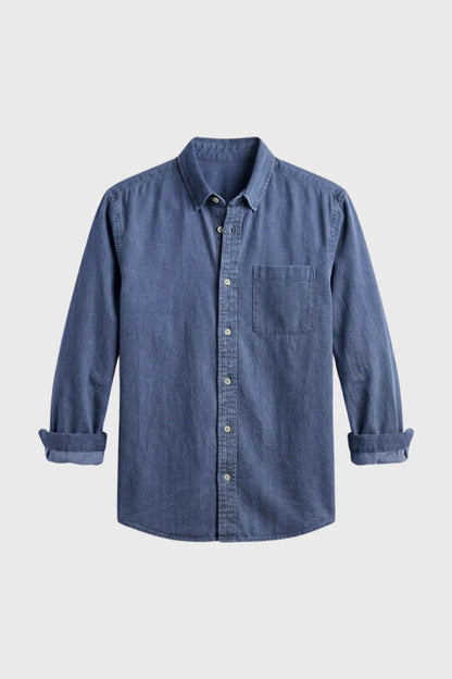 Heren Overhemd Casual Relaxed Fit met Borstzak