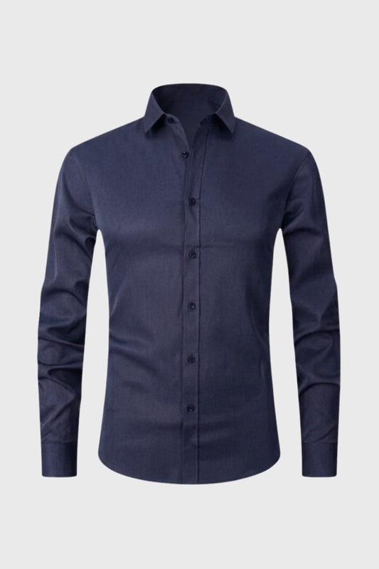 Heren Overhemd Slim Fit Klassieke Kraag Elegant - StudioMarella