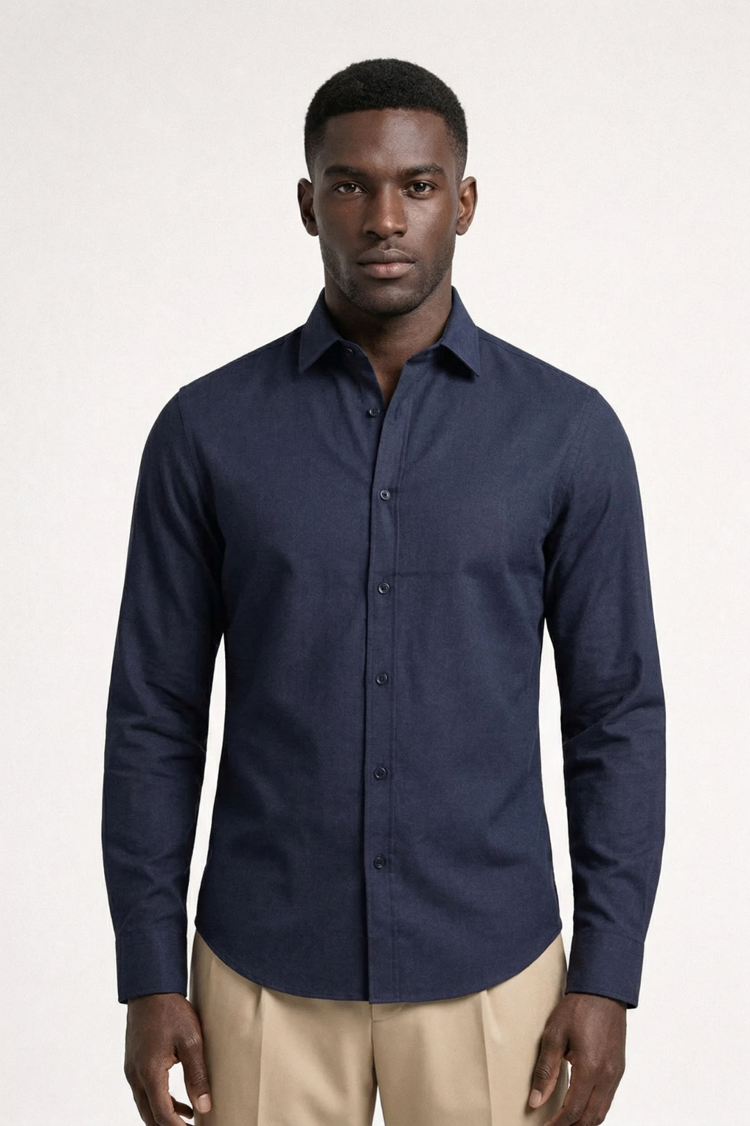 Heren Overhemd Slim Fit Klassieke Kraag Elegant