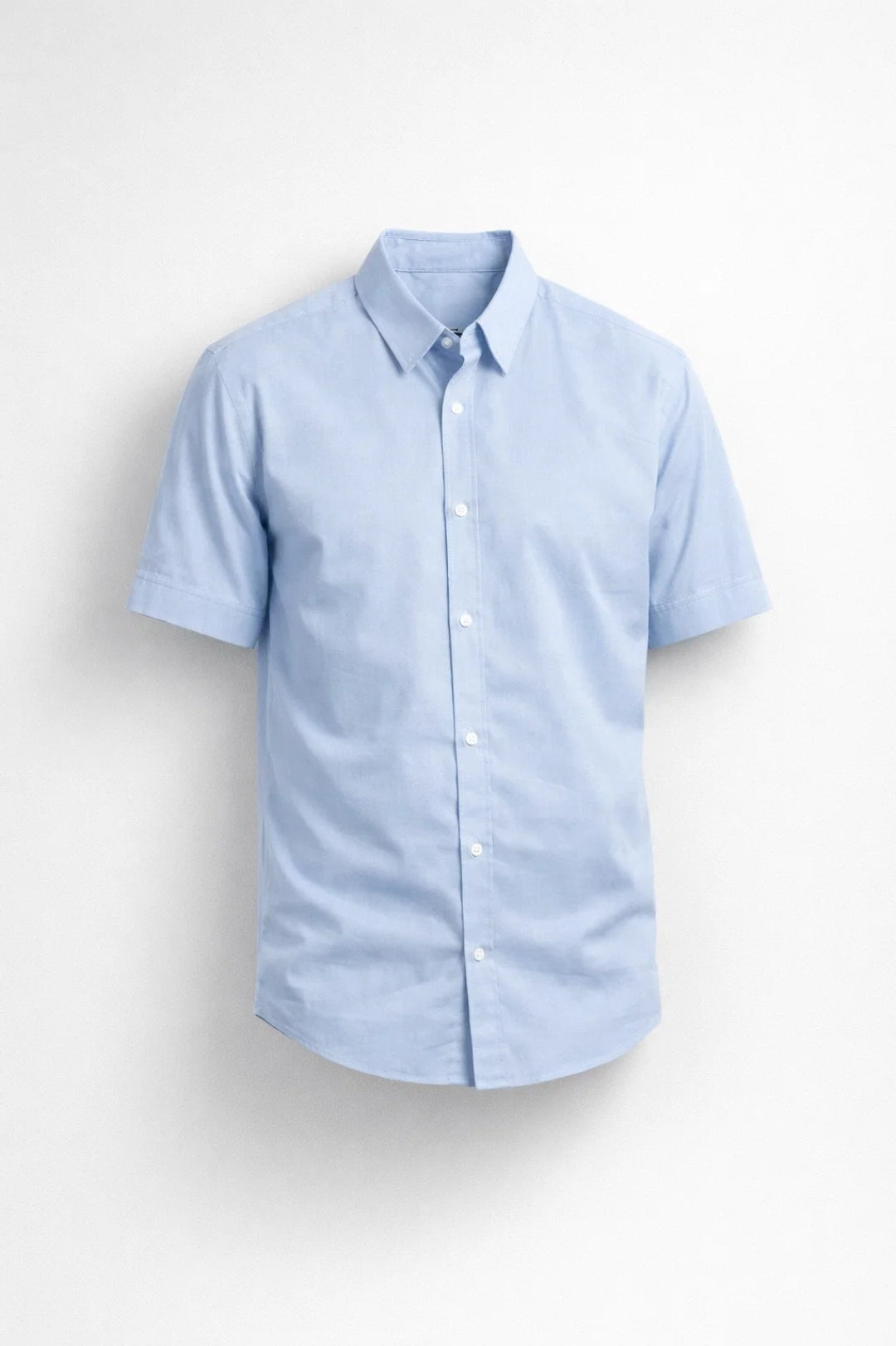 Heren Overhemd Korte Mouw Zomer Casual Blauw