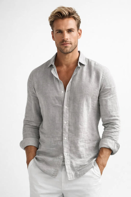 Heren Overhemd Relaxed Fit Klassieke Kraag en Knoopsluiting Casual - StudioMarella