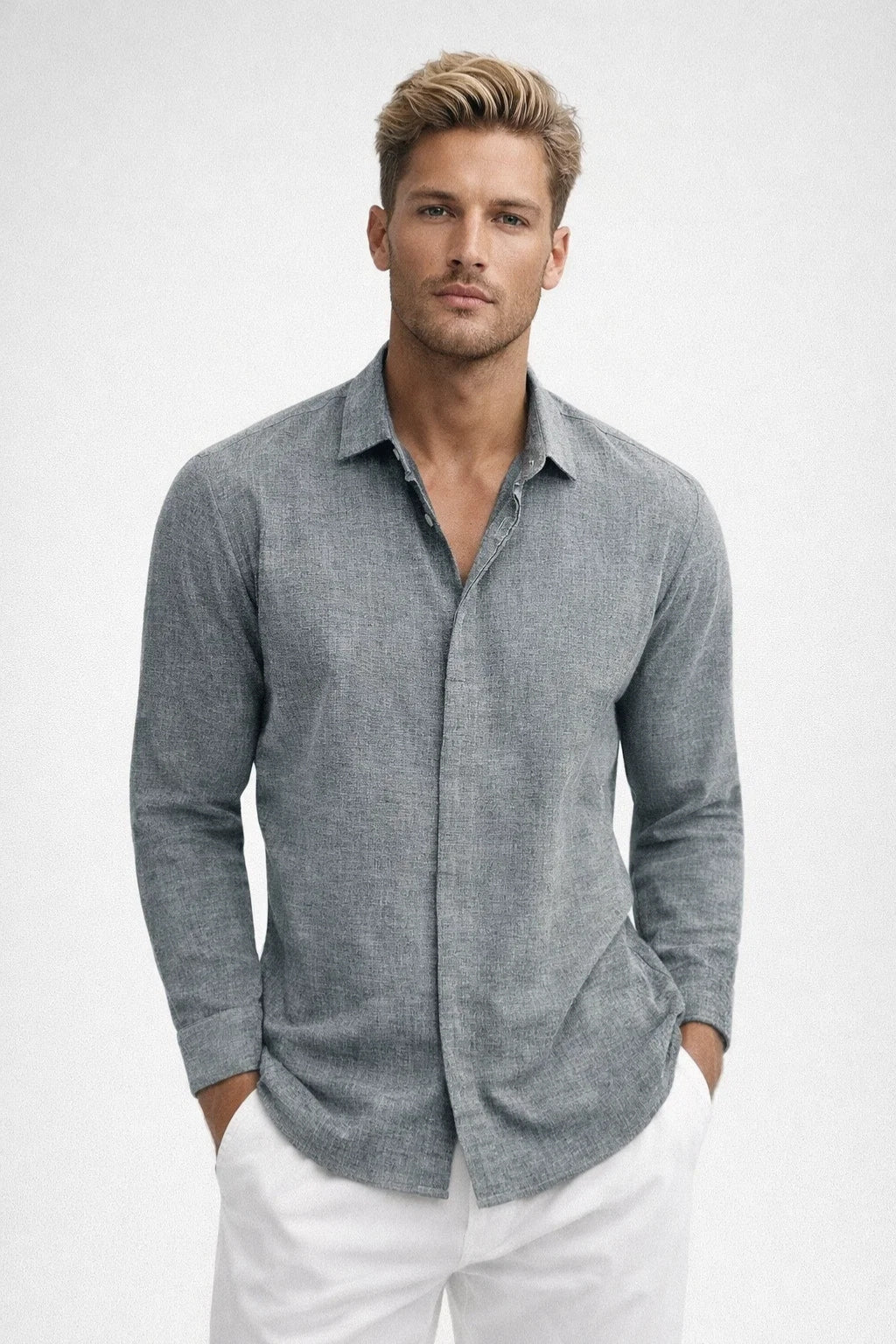Mannen Overhemd Zomer Luchtig Klassiek Casual - StudioMarella
