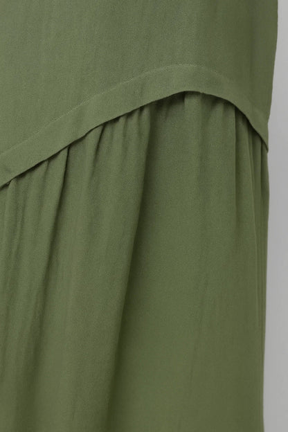 Midi Jurk Dames Oversized met V-hals en Zakken Casual Stijl