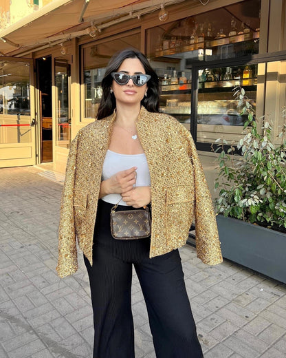 Luxe Tussenjas Zwart Goud Zilver Stijlvol Comfortabel - StudioMarella