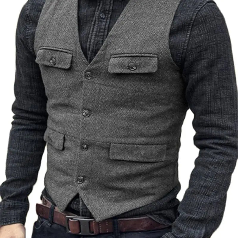 Heren Gilet Slim Fit Formeel Verstelbaar