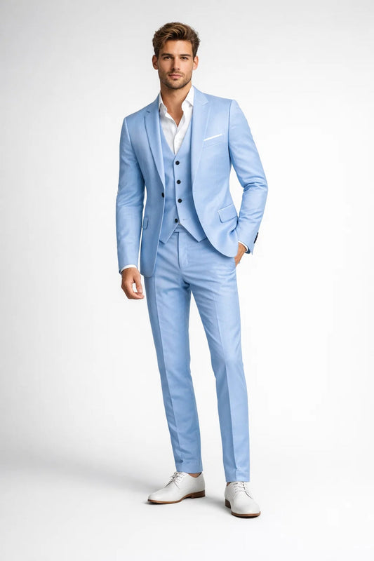 Driedelige Pak Heren Slim Fit Chique Revers - StudioMarella