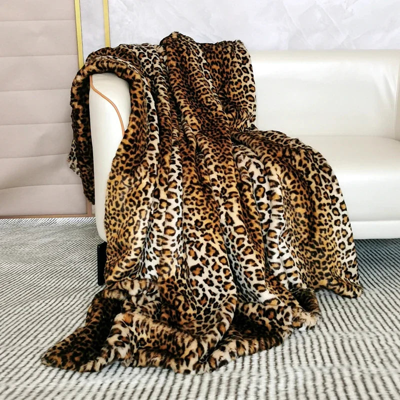 Luxe Leopard Deken Zacht en Warm