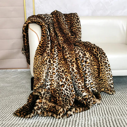 Luxe Leopard Deken Zacht en Warm