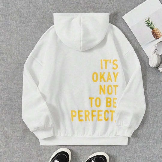 Dames Hoodie met Gouden Motivatie Tekst
