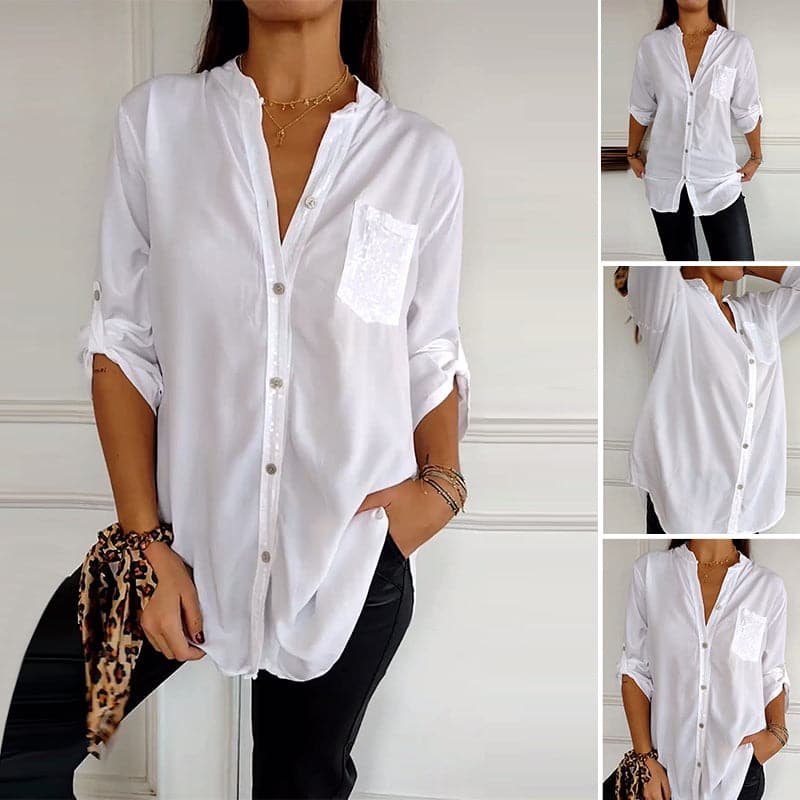 Vrouwelijke Patchwork Top Casual Stijl