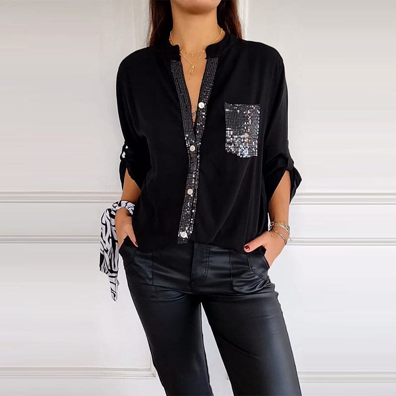 Vrouwelijke Patchwork Top Casual Stijl - StudioMarella