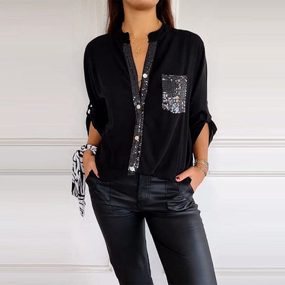 Vrouwelijke Patchwork Top Casual Stijl - StudioMarella