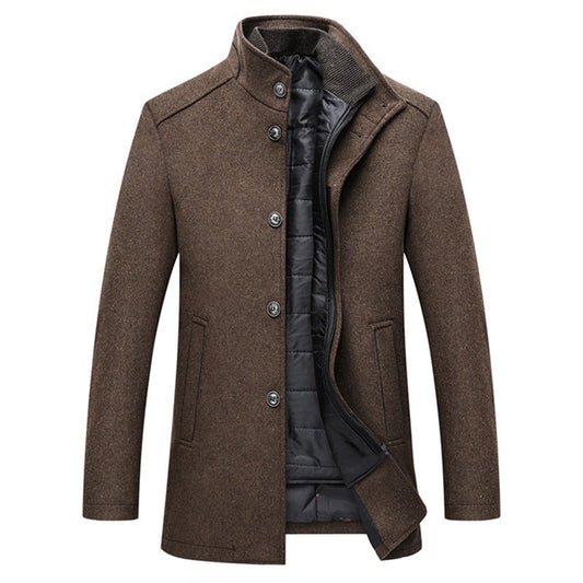 Heren Winterjas Polyester Warme Elegante Snit - StudioMarella