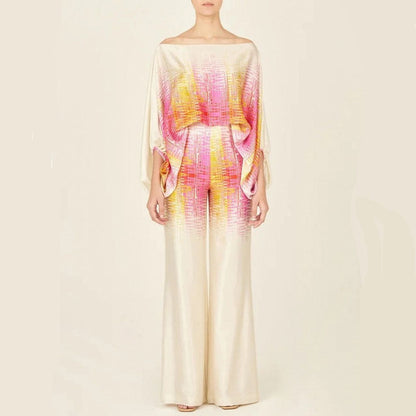 Dames Pyjama Set Satijn Zacht Tweedelig Elegante Slapen