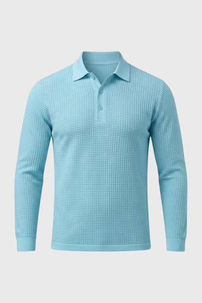Polo Heren Lange Mouwen Gebreid Casual Kleding