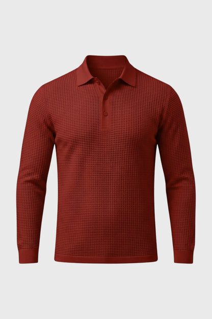 Polo Heren Lange Mouwen Gebreid Casual Kleding