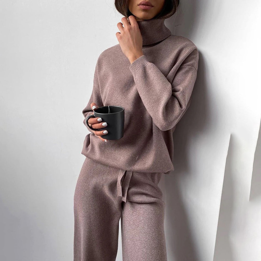 Dames Set Coltrui en Broek - Comfortabele Lounge Set voor Dagelijks Gebruik - StudioMarella